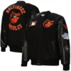 Black Baltimore Orioles Blackout Varsity Black Jacket