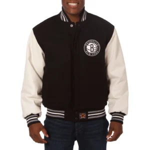 Black Brooklyn Nets Domestic Two Tone Wool Jacket