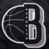 Black Brooklyn Nets Mashup Satin Varsity Jacket 4