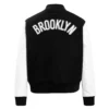Black Brooklyn Nets Retro Varsity Jacket 3