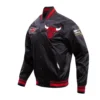 Black Chicago Bulls Retro Classic Varsity Jacket 1
