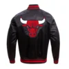 Black Chicago Bulls Retro Classic Varsity Jacket 3