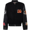 Black Cincinnati Bengals Jeff Hamilton Varsity Jacket