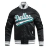 Black Dallas Stars Varsity Jacket