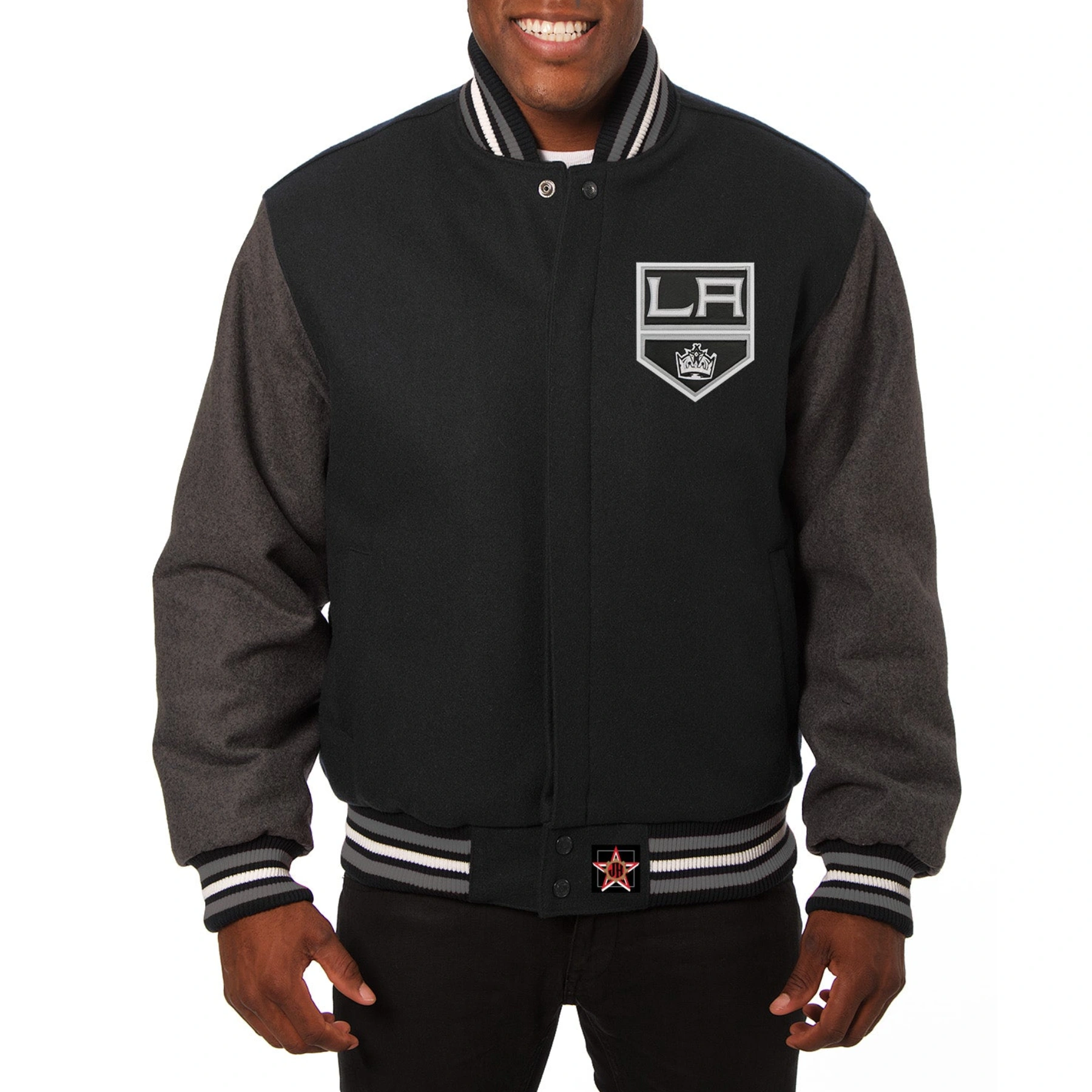 Black Los Angeles Kings Wool Varsity Jacket