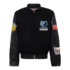 Black Memphis Grizzlies Varsity Jacket