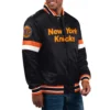 Black New York Knicks Home Game Varsity Jacket