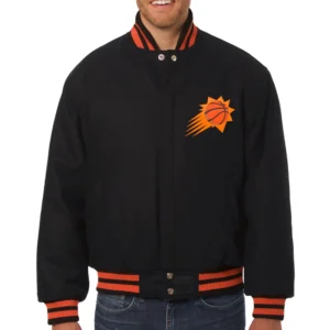 Black Phoenix Suns One Color Varsity Jacket