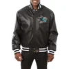Black San Jose Sharks Varsity Jacket