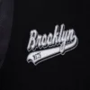 BlackBrooklyn Nets Script Tail Wool Varsity Jacket 5