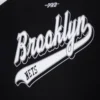 BlackBrooklyn Nets Script Tail Wool Varsity Jacket 6