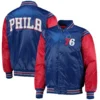 Blue Philadelphia 76ers Enforcer Varsity Jacket 3
