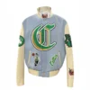 Blue and Cream Boston Celtics Wool and Leather Varsity Jacket