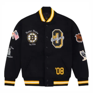 Boston Bruins Black Varsity Jacket