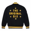 Boston Bruins OVO x NHL Black Full-Snap Varsity Jacket 1