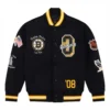 Boston Bruins OVO x NHL Black Full-Snap Varsity Jacket