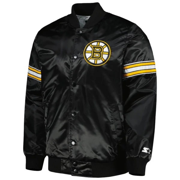 Boston Bruins Satin Varsity Jacket