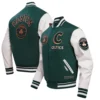 Boston Celtics City Edition Wool Varsity Jacket Green 2