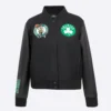 Boston Celtics Classic Black Wool Varsity Jacket 1