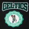 Boston Celtics Crest Emblem Black Wool and Leather Varsity Jacket 4
