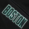 Boston Celtics Crest Emblem Black Wool and Leather Varsity Jacket 6