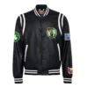 Boston Celtics Full Leather Black Varsity Jacket