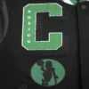 Boston Celtics Mashup Black Wool and Leather Varsity Jacket 7