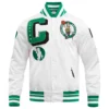 Boston Celtics Mashup White Varsity Jacket