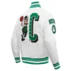 Boston Celtics Mashup White Varsity Jacket 2