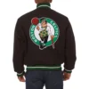 Boston Celtics One Color Varsity Jacket Black 1