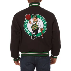 Boston Celtics One Color Varsity Jacket Black 1