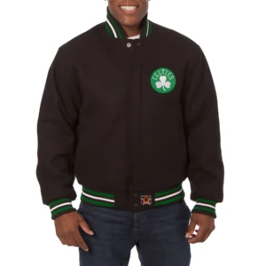 Boston Celtics One Color Varsity Jacket Black