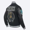 Boston Celtics Pro Prep Black Varsity Wool Jacket 2