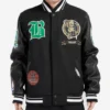 Boston Celtics Pro Prep Wool Varsity Black Jacket