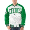 Boston Celtics Renegade White and Green Varsity Jacket