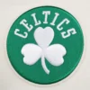 Boston Celtics Retro Classic Cream and Green Wool and Leather Varsity Jacket 6