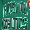 Boston Celtics Retro Classic Cream and Green Wool and Leather Varsity Jacket 8