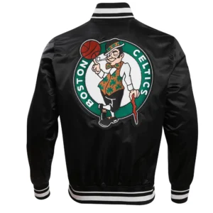 Boston Celtics Retro Classic Varsity Jacket Black 3