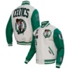 Boston Celtics Retro Classic Wool Varsity Jacket White 2