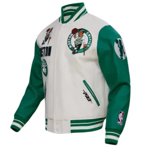 Boston Celtics Retro Classic Wool Varsity Jacket White
