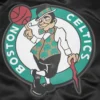 Boston Celtics Script Tail Black Satin Varsity Jacket 4