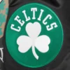 Boston Celtics Script Tail Black Satin Varsity Jacket 5