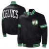 Boston Celtics Slider Black Varsity Jacket 3