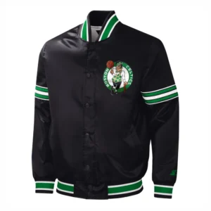 Boston Celtics Slider Black Varsity Jacket