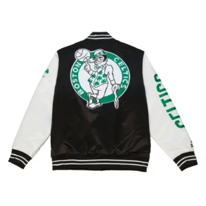 Boston Celtics Team Origins Varsity Jacket Black 1