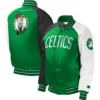 Boston Celtics Youth Raglan Green Varsity Jacket 1