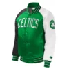 Boston Celtics Youth Raglan Green Varsity Jacket 2