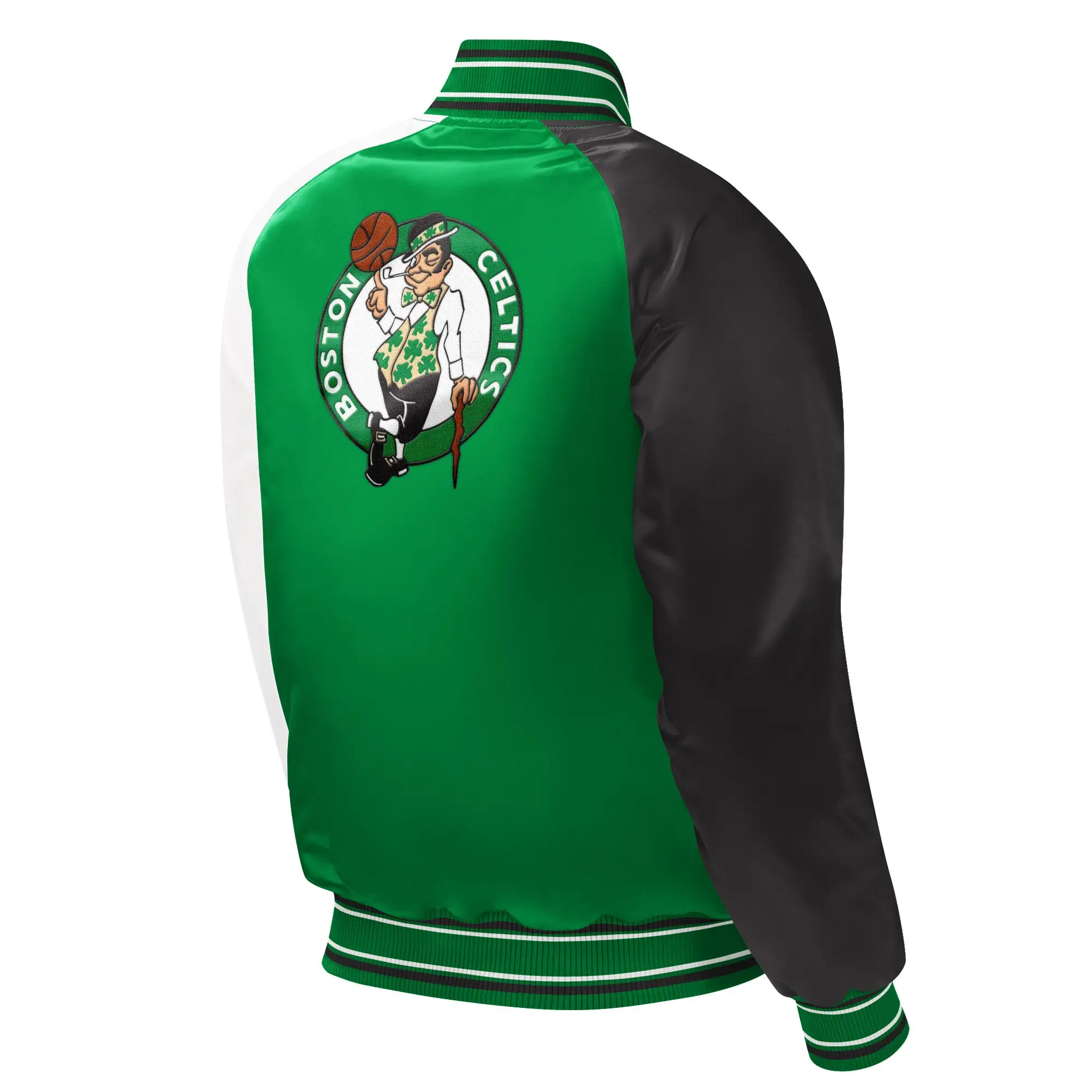 Boston Celtics Youth Raglan Green Varsity Jacket