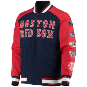 Boston Red Sox Challenger G-III Sports by Carl Banks Full-Zip Cotton Varsity Jacket
