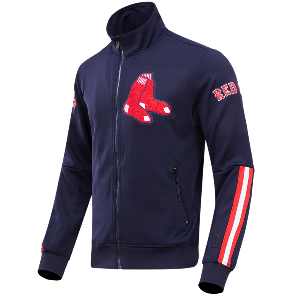 Boston Red Sox Classic Chenille Full-Zip Polyester Varsity Navy Jacket 2